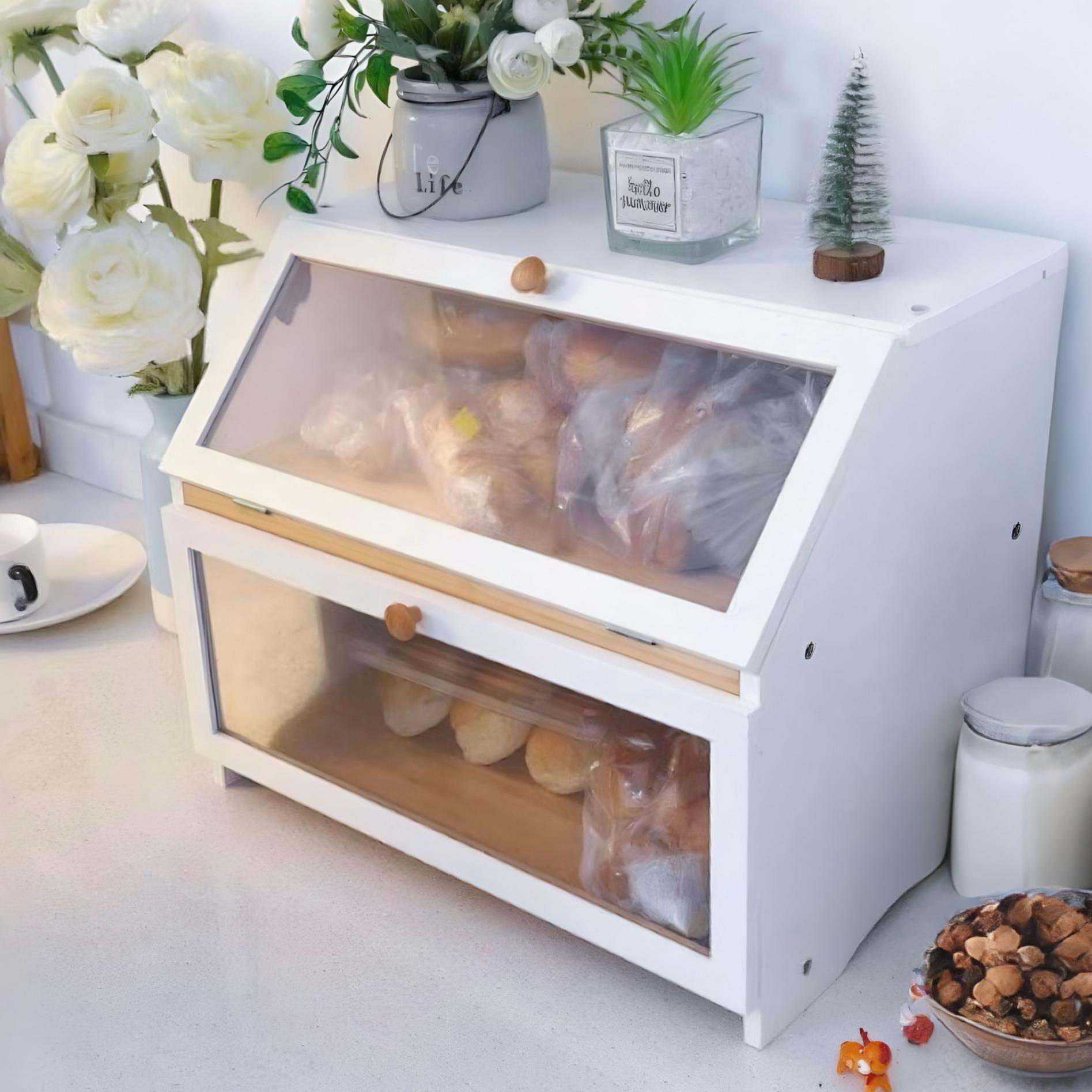 Food Storage Box Large - HOMEKOKO 주방 조리대용 이중 레이어 빵