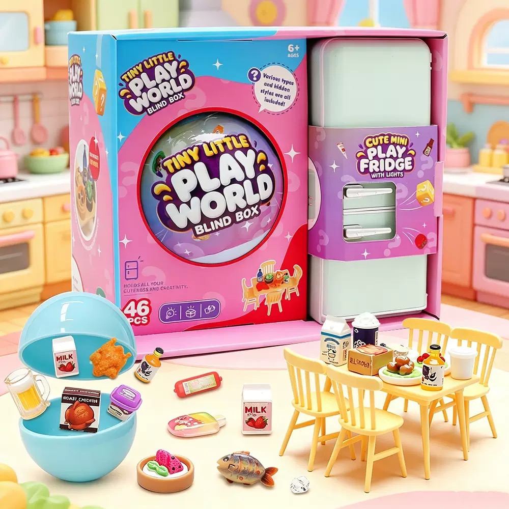 Food Storage Table - 4색 미니 냉장고 블라인드 박스 장난감