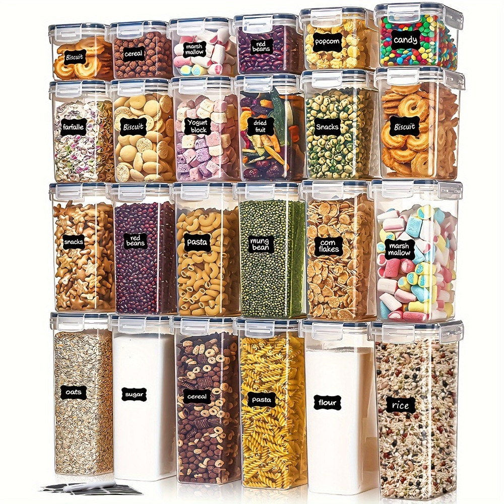 Food Storage Ideas - 밀폐용기 24피스 세트 용기 12개 뚜껑