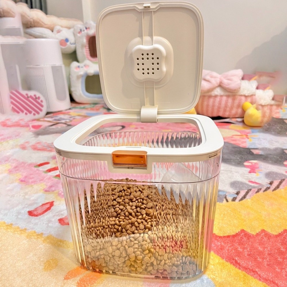Food Storage Box Large - 플립 커버 개 사료 보관 용기