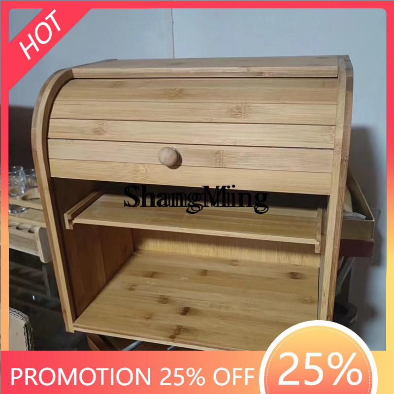 Food Storage Rack - SM 가정용 대나무 빵 보관함 롤러