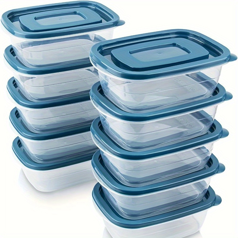 Food Storage Stackable Containers - 6개의 투명한 쌓을 수 있는 플라스틱