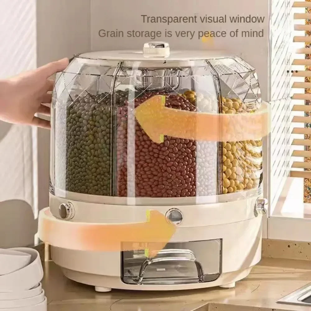 Food Storage Dispenser - 식품 등급 회전식 곡물 디스펜서 대용량