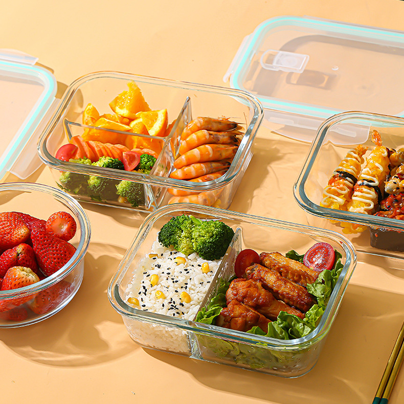 Glass Meal Prep Container - 유리 신선도 유지 용기 고붕규산염 내열