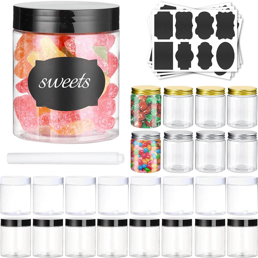 Food Storage Not Plastic - 8온스 플라스틱 용기(뚜껑 포함), 투명 플라스틱