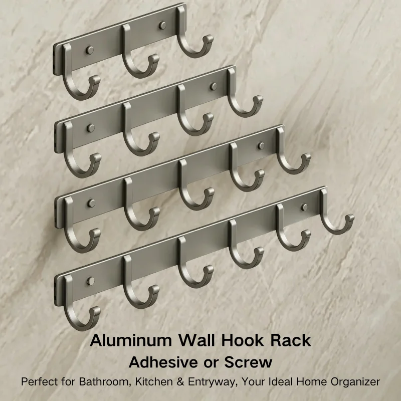 Food Storage For Room - 알루미늄 벽걸이 후크 랙 – 드릴