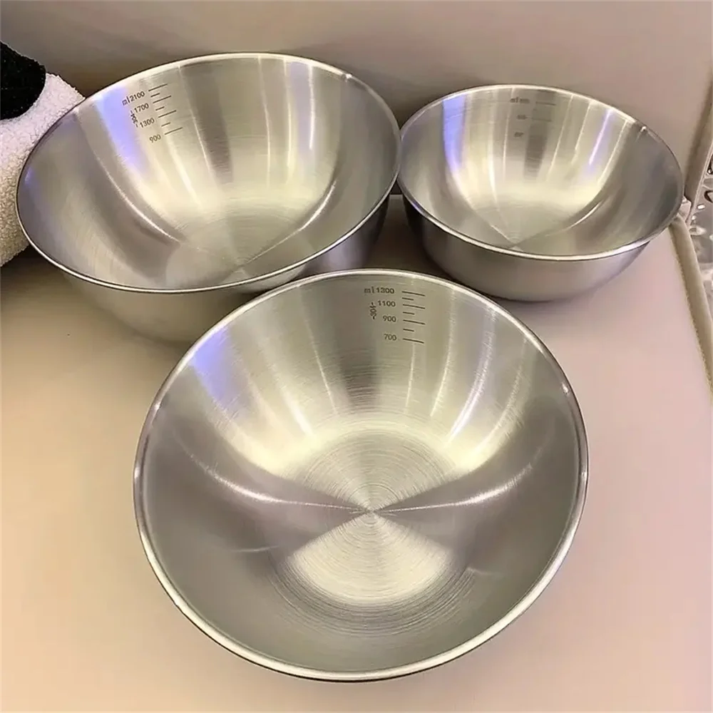 Food Storage Eco Friendly - 1-3 스테인리스 스틸 볼 세트(저울 포함)