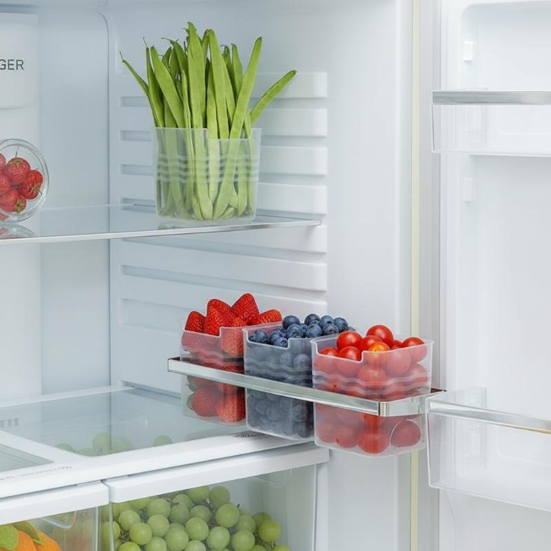 Food Storage Stackable Containers - 4개입 식품 등급 냉장고 보관함 투명