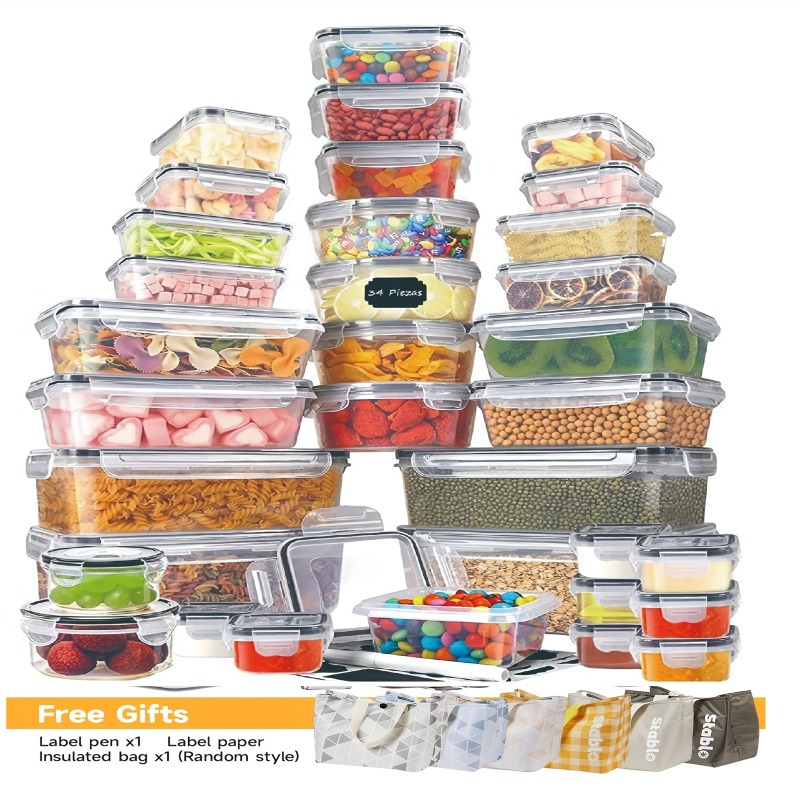 Food Storage Boxes With Lids - 48개 BPA 프리 식품 보관 세트
