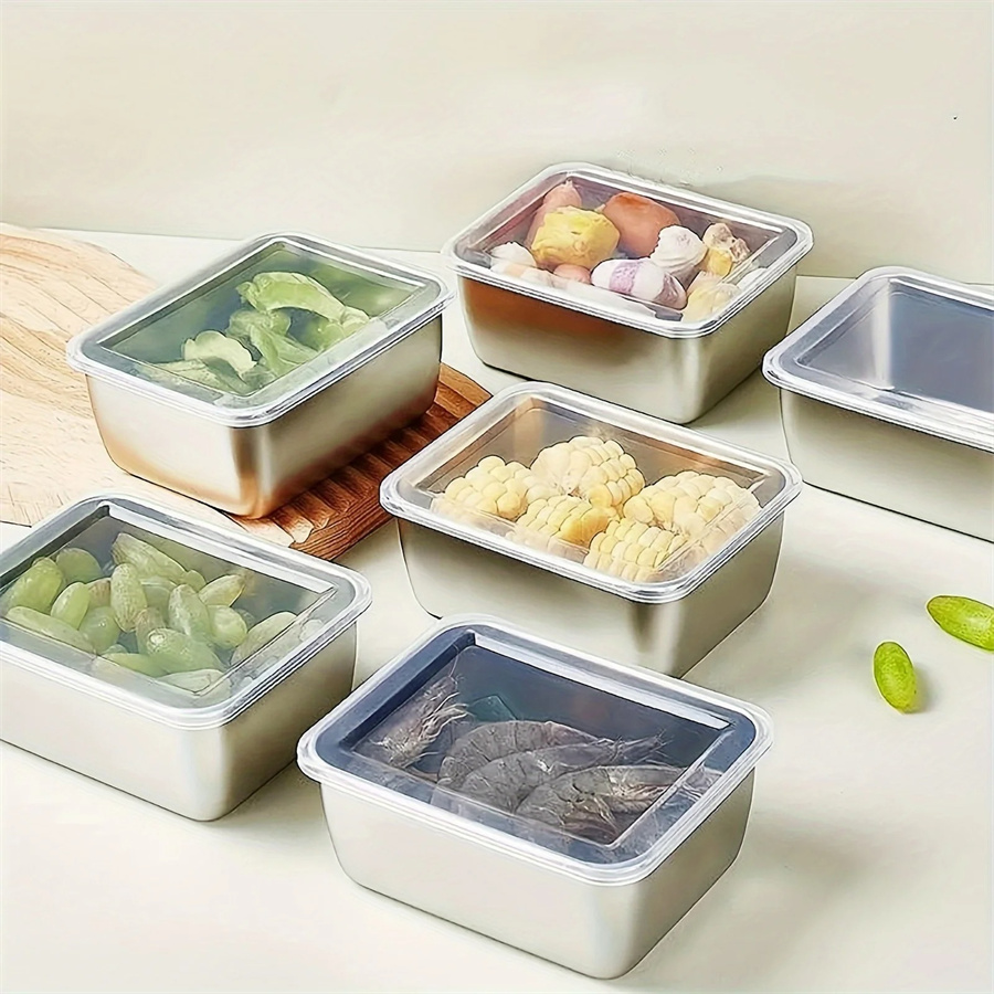 Food Storage Ideas - 1/3/5pcs 스테인레스 스틸 식품 보관 상자