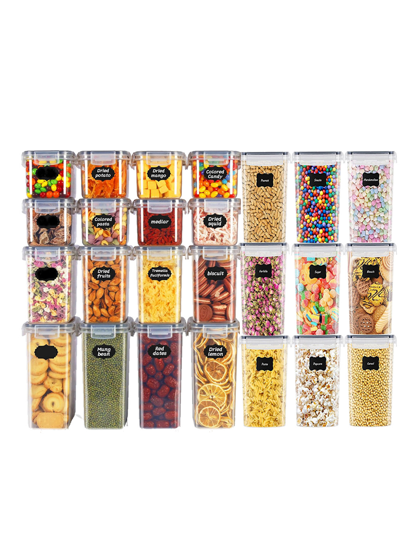 Food Storage Ideas - 48개, 뚜껑이 있는 밀폐형 식품 보관