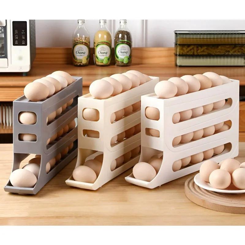 Egg Storage Holder - 냉장고 계란 보관함 롤링 키친 컨테이너
