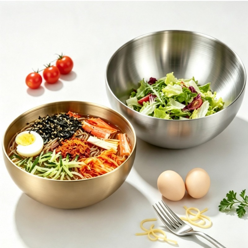 Food Storage Eco Friendly - 스테인리스 스틸 믹싱 볼, 금속 서빙