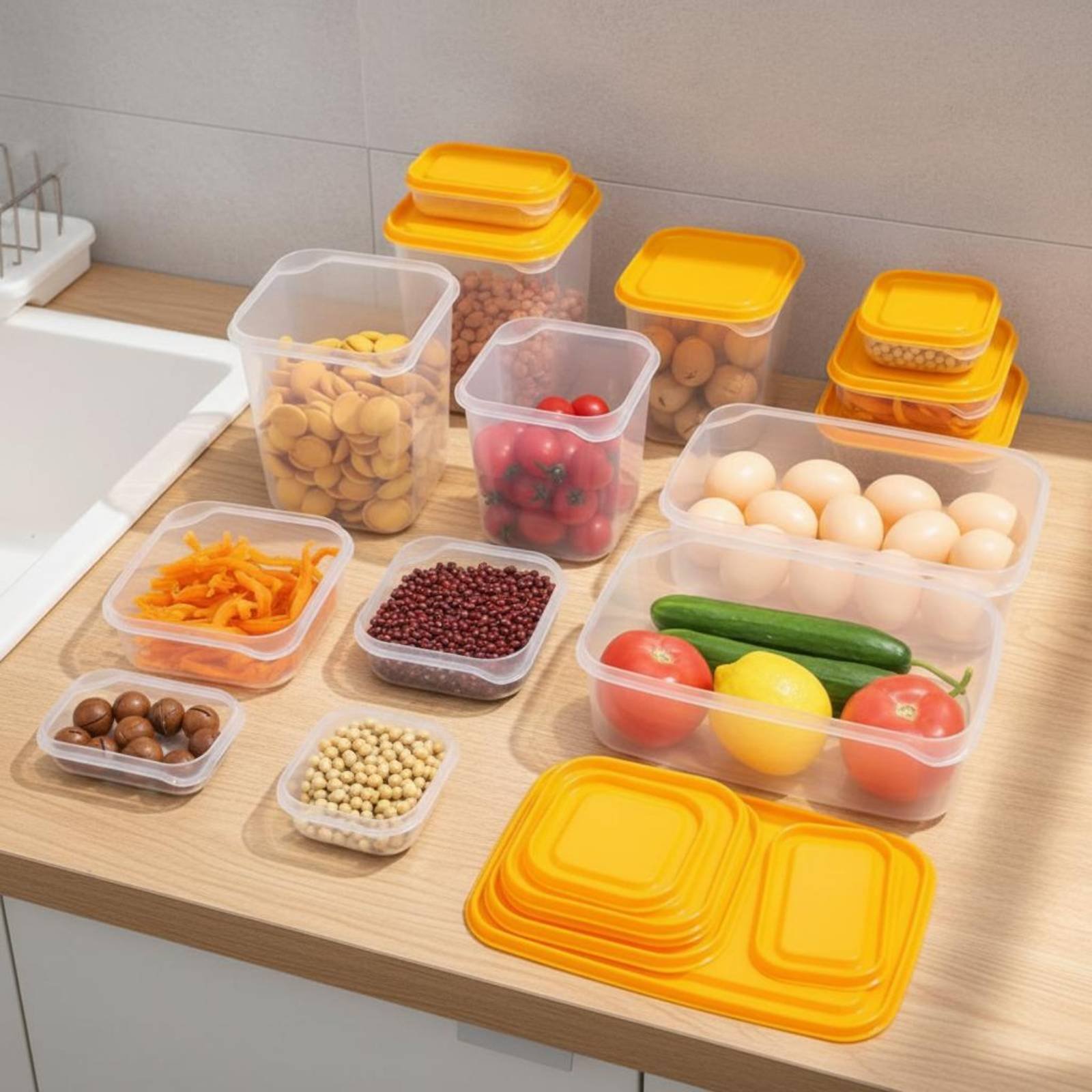 17개 냉장고 보관함 세트, 새지 않는 플라스틱 음식  - Food Storage Boxes With Lids 리뷰 및 가격