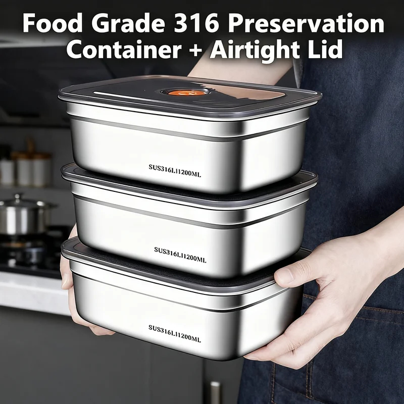 대용량 스테인리스 스틸 누수 방지 밀폐형 도시락통, 캠 - Food Storage Box Large 리뷰 및 가격