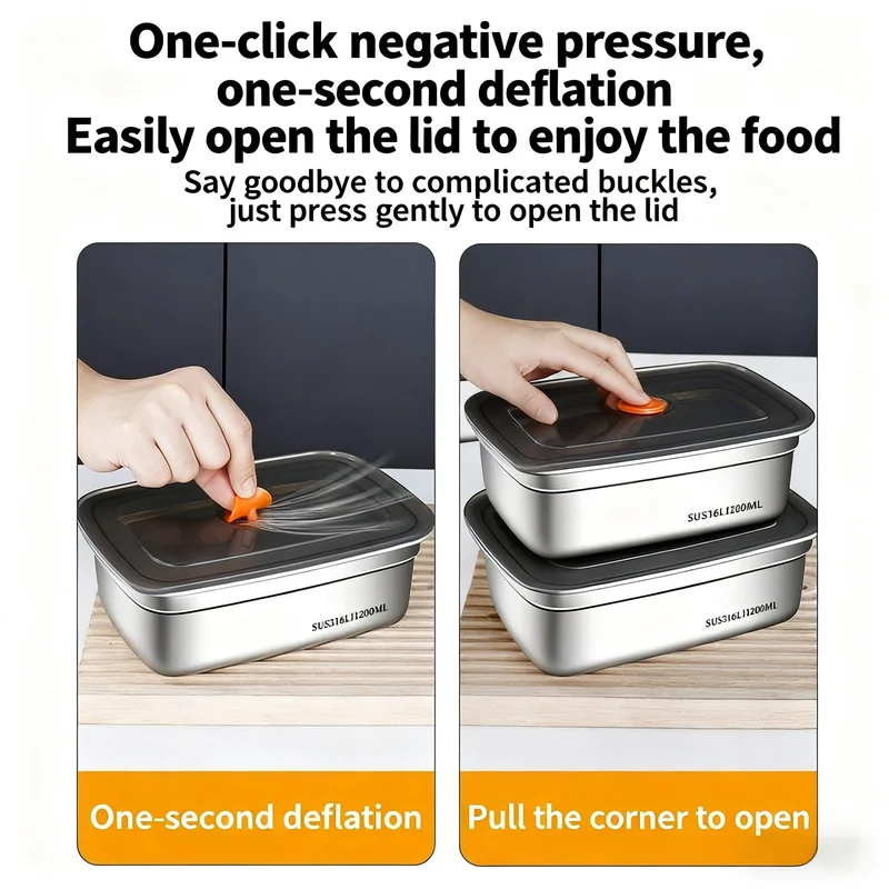 대용량 스테인리스 스틸 누수 방지 밀폐형 도시락통, 캠 - Food Storage Box Large 리뷰 및 가격