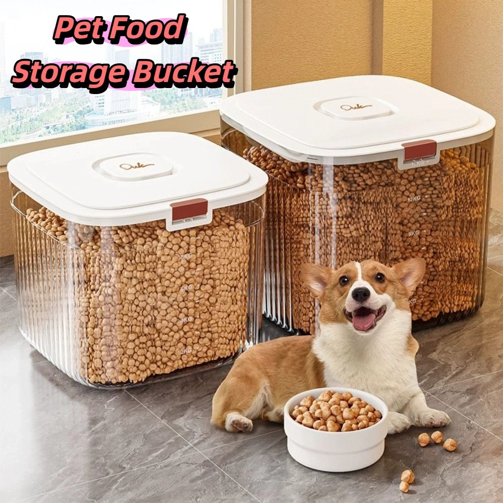 플립 커버 개 사료 보관 용기 투명 대용량 고양이 건사 - Food Storage Box Large 리뷰 및 가격