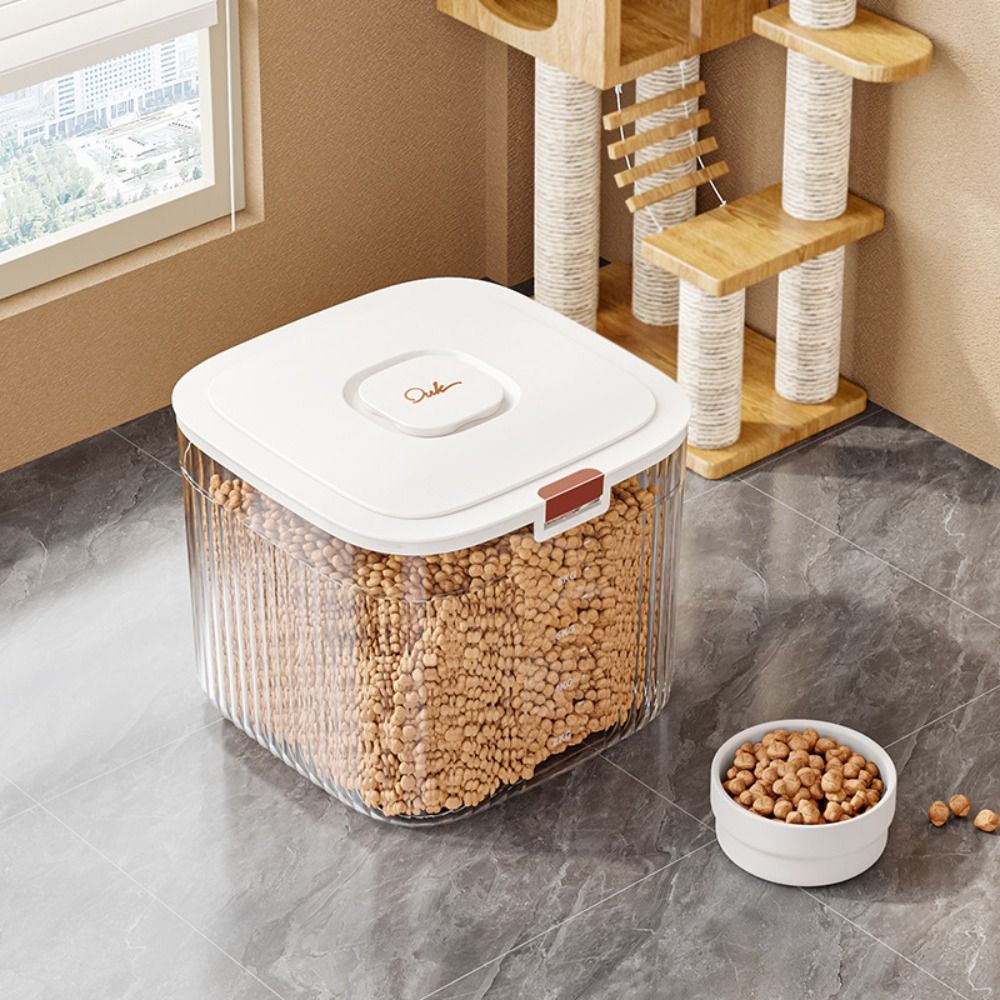 플립 커버 개 사료 보관 용기 투명 대용량 고양이 건사 - Food Storage Box Large 리뷰 및 가격