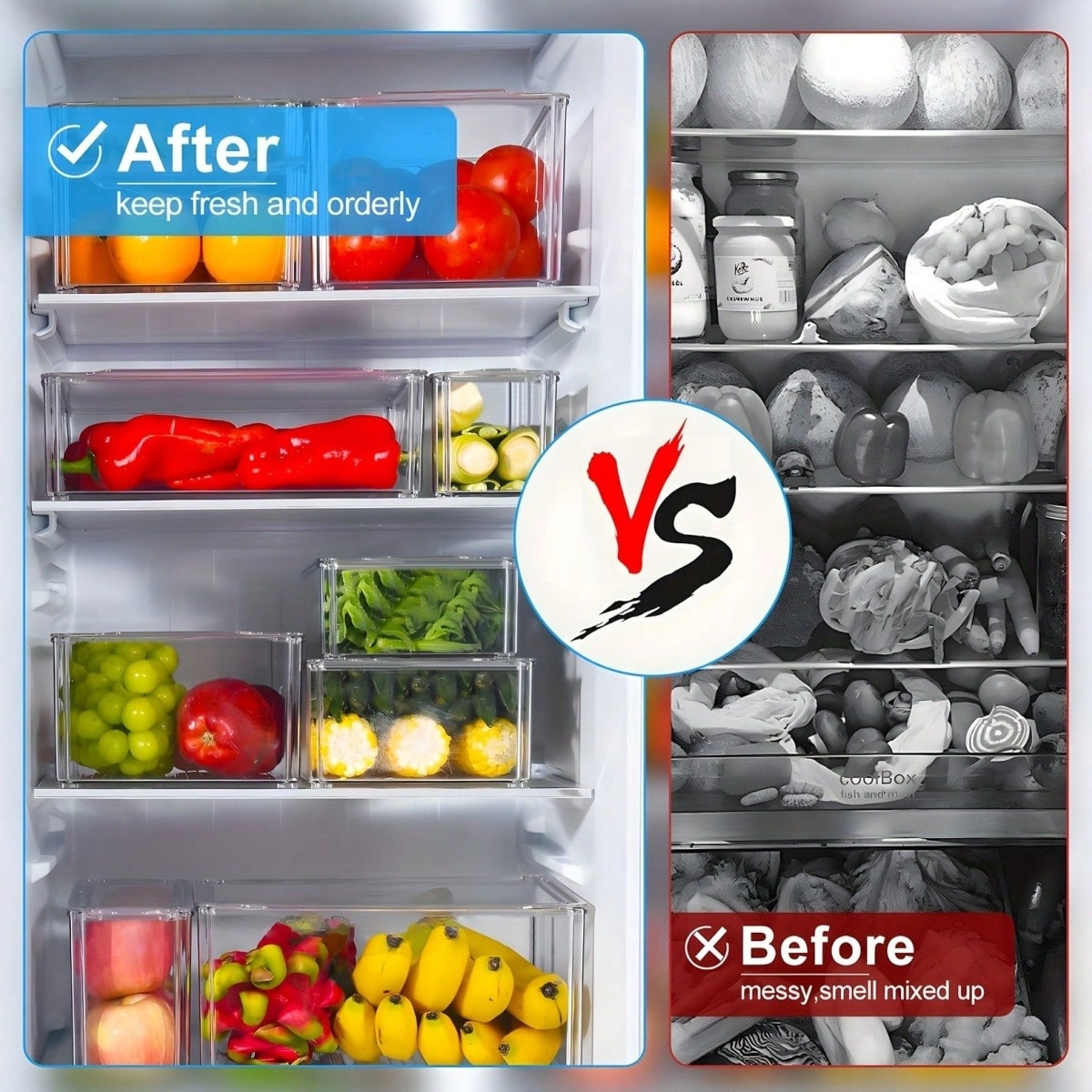 7/14팩 적층형 냉장고 정리함(뚜껑 포함), 과일,  - Food Storage Stackable Containers 리뷰 및 가격