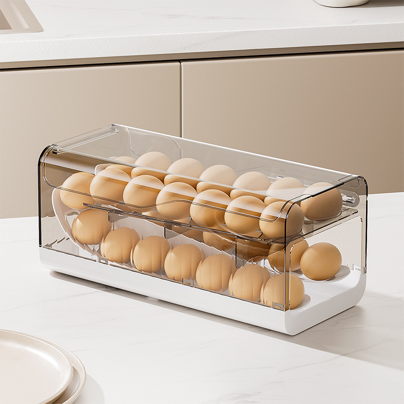 냉장고용 자동 회전 계란 디스펜서 2단 공간 절약형 계 - Egg Storage Holder 리뷰 및 가격