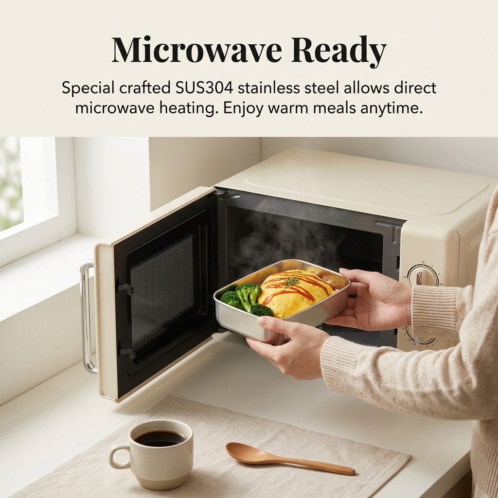 스테인리스 스틸 도시락 금속 도시락 전자레인지용 식품  - Food Storage Stackable Containers 리뷰 및 가격