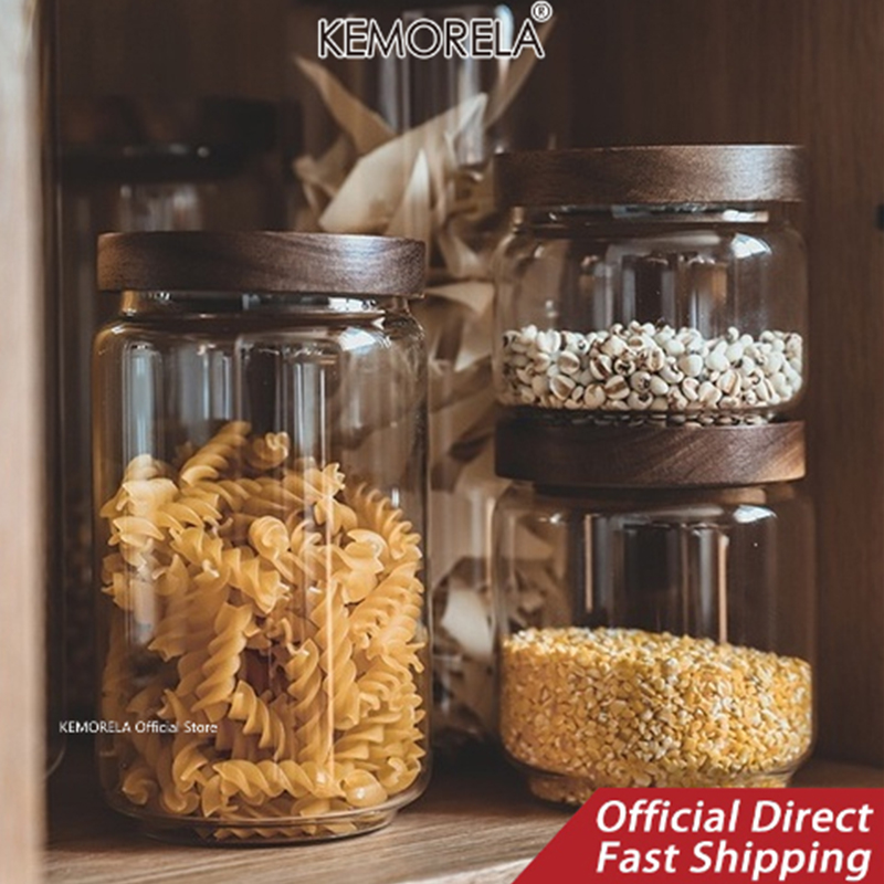 나무 뚜껑 유리 밀폐 용기 주방 보관 병 항아리 식품  - Glass Meal Prep Container 리뷰 및 가격