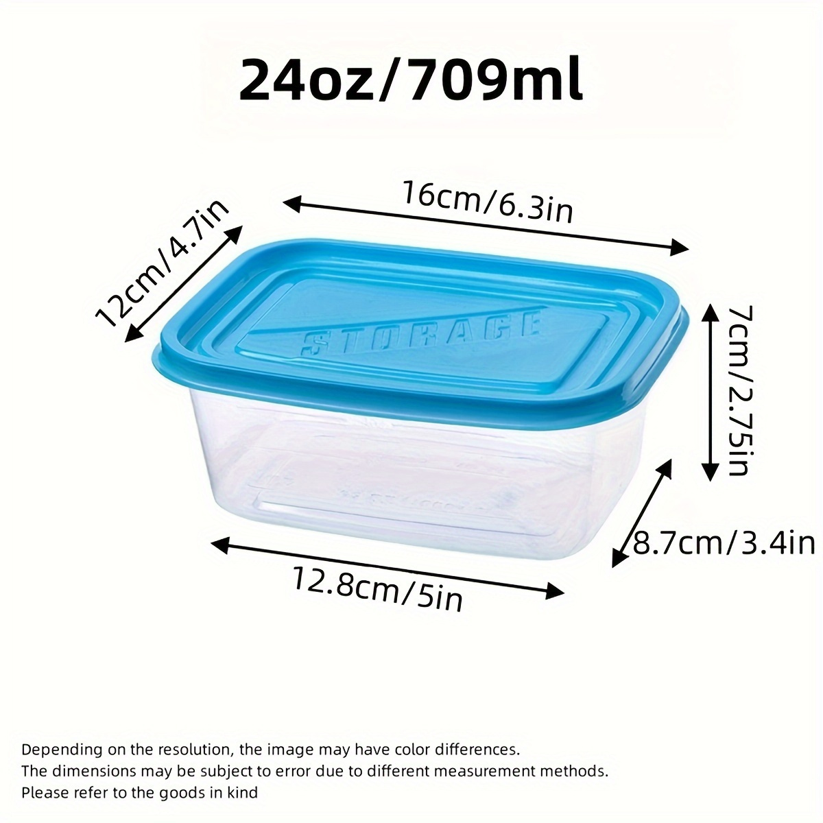 6개의 투명한 쌓을 수 있는 플라스틱 식품 보관 용기  - Food Storage Stackable Containers 리뷰 및 가격