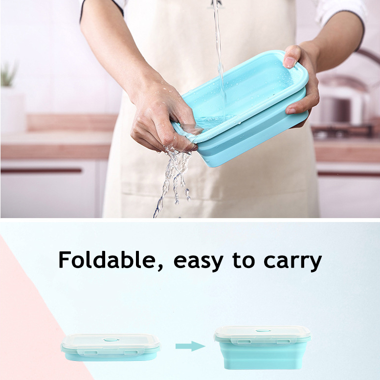 접이식 실리콘 식품 보관 용기, 밀폐 뚜껑 포함, 전자 - Food Storage Safe 리뷰 및 가격