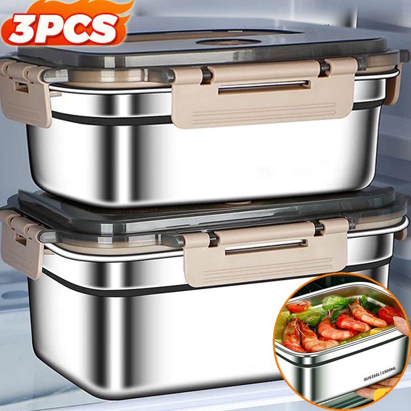 대용량 도시락통 스테인리스 스틸 뚜껑있는 도시락 전자레 - Food Storage Boxes With Lids 리뷰 및 가격