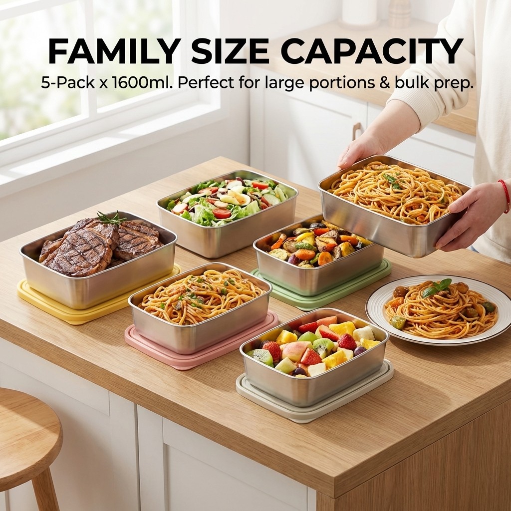 대용량 뚜껑있는 식품 보관용기 재사용 가능 밀폐 신선도 - Food Storage Box Large 리뷰 및 가격