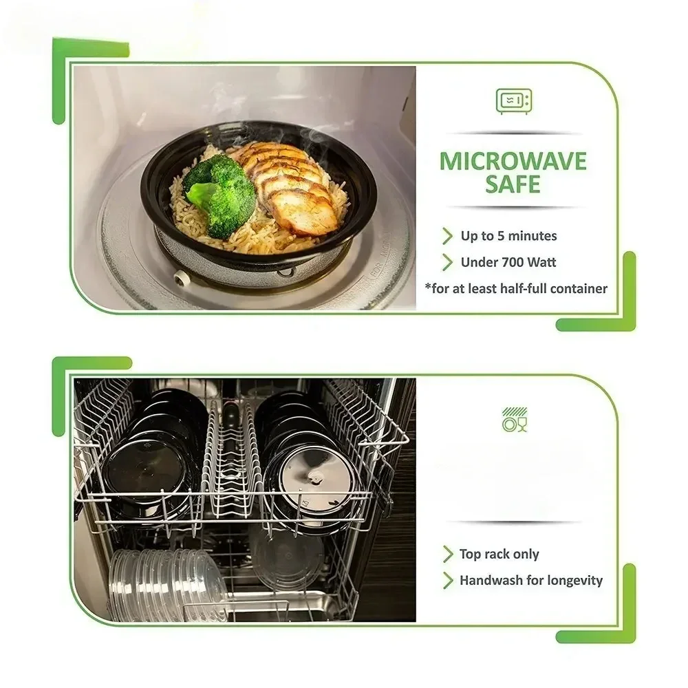 식사 준비 용기 뚜껑이 있는 플라스틱 식품 용기 야외  - Glass Meal Prep Container 리뷰 및 가격