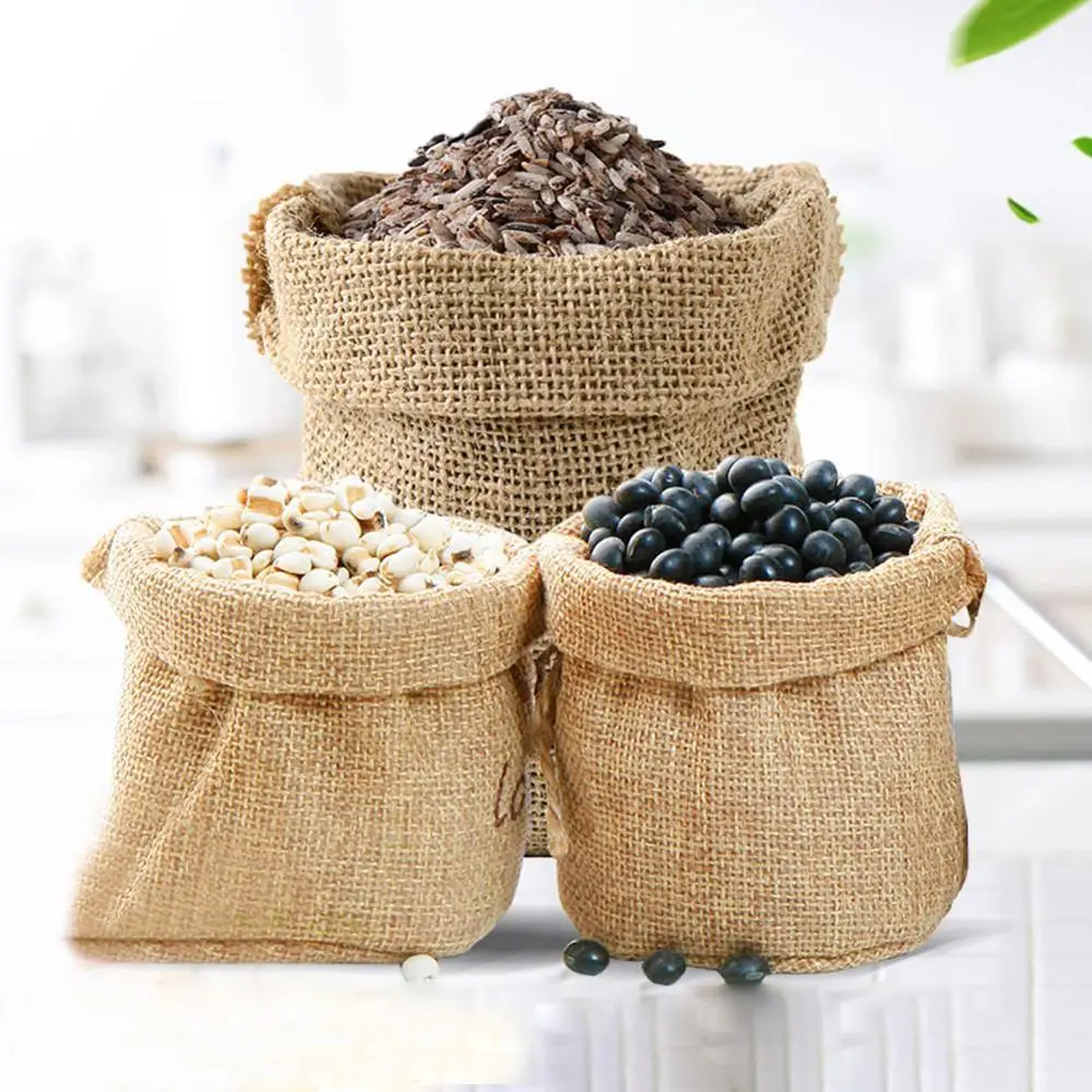 천연 삼베 자루 황마 감자 보관 가방, 재사용 가능한  - Food Storage In Roots 리뷰 및 가격