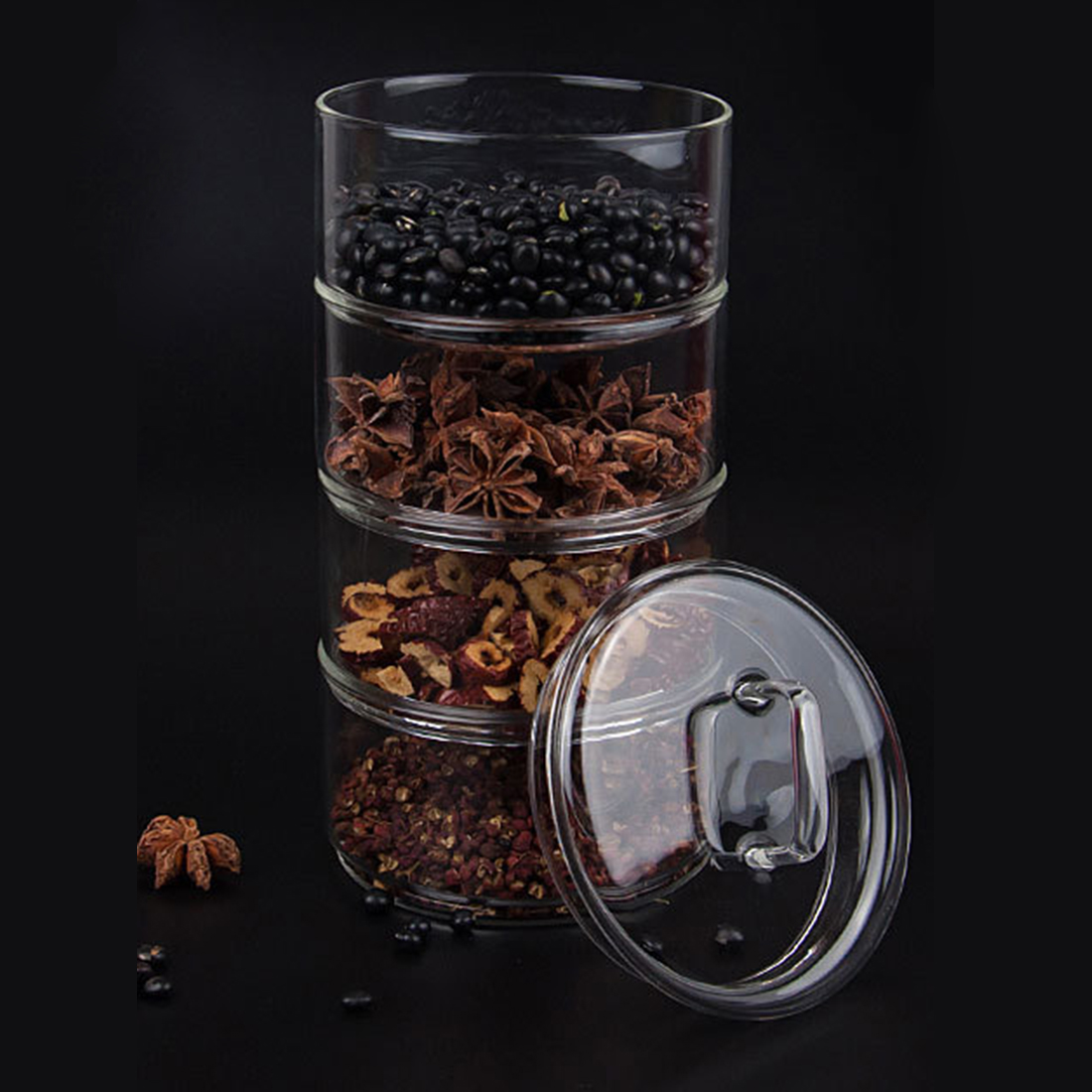 다층 쌓을 수 있는 유리병 용기, 투명 저장 용기, 용 - Glass Meal Prep Container 리뷰 및 가격