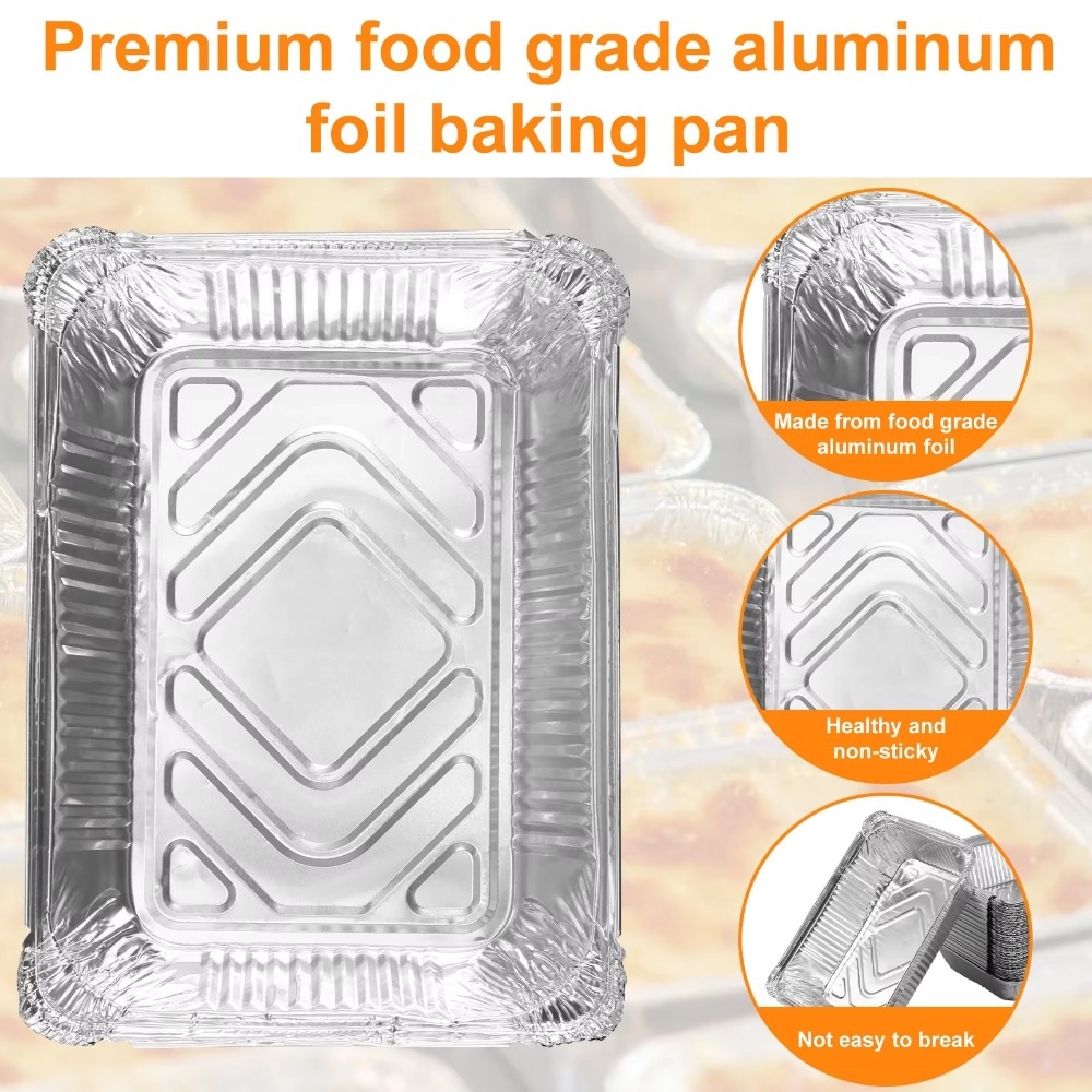 10PCS 뚜껑이있는 새로운 알루미늄 호일 트레이 사각 - Food Storage Table 리뷰 및 가격