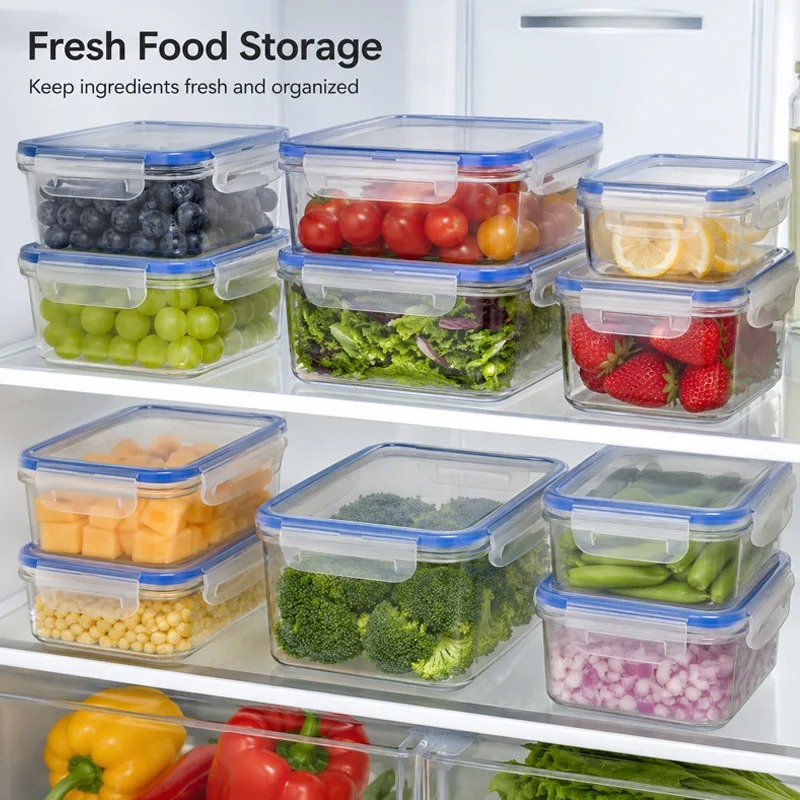 4가지 크기 냉장고 보관함 식품 플라스틱 신선도 유지  - Food Storage Lunch Box 리뷰 및 가격