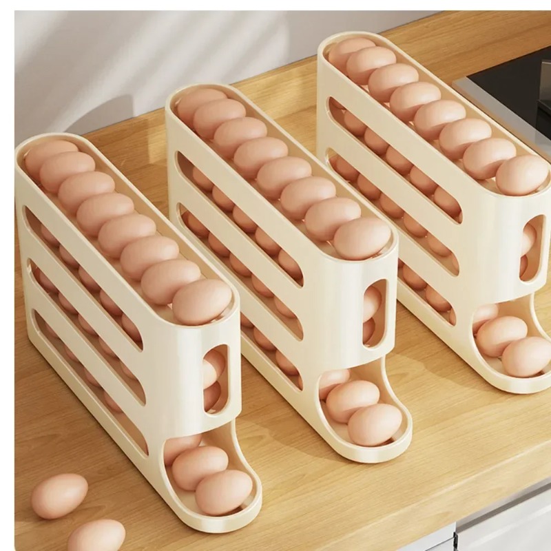 4단 자동 회전 계란 홀더 랙 - 주방 냉장고 계란 보 - Egg Storage Holder 리뷰 및 가격