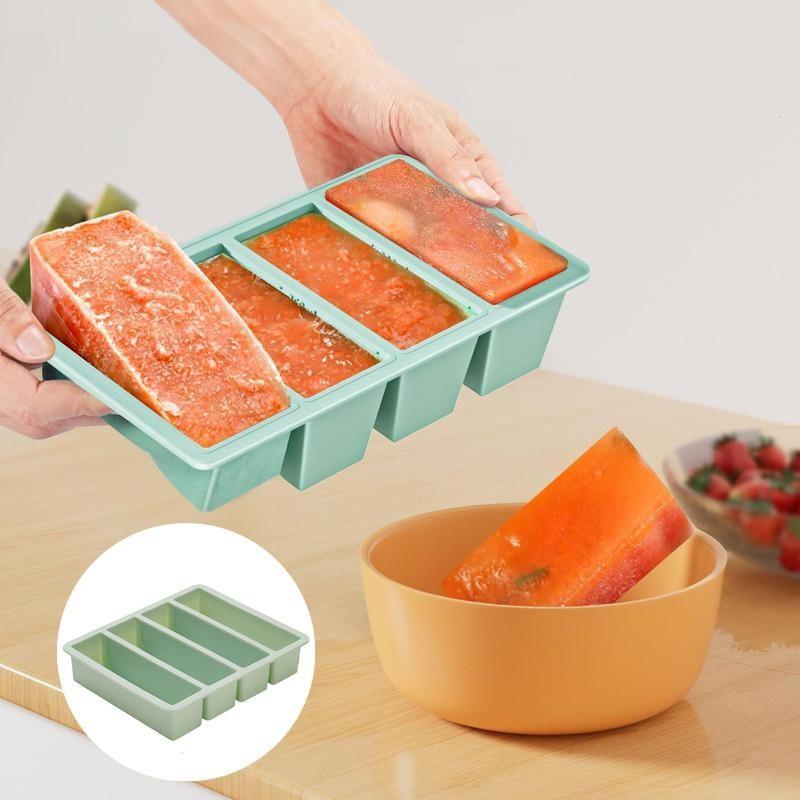 특대형 실리콘 음식 트레이(뚜껑 포함), 4구 대형 몰 - Food Storage Box Large 리뷰 및 가격