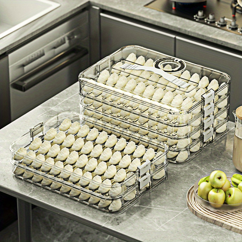 만두 보관 상자, 대용량 다층 냉동고 빠른 식품 보관  - Food Storage Box Large 리뷰 및 가격
