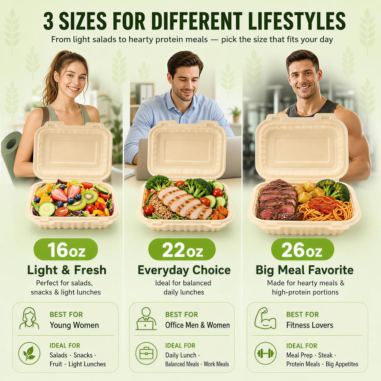 50개입 16온스 조개껍질 모양 테이크아웃 용기, 천연 - Food Storage Safe 리뷰 및 가격
