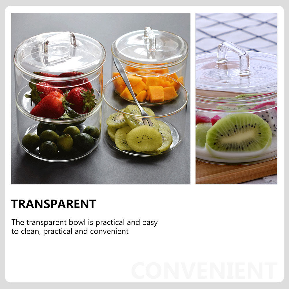 1세트 투명 유리 보관 용기 샐러드 서빙 컨테이너 쌓을 - Food Storage Stackable Containers 리뷰 및 가격