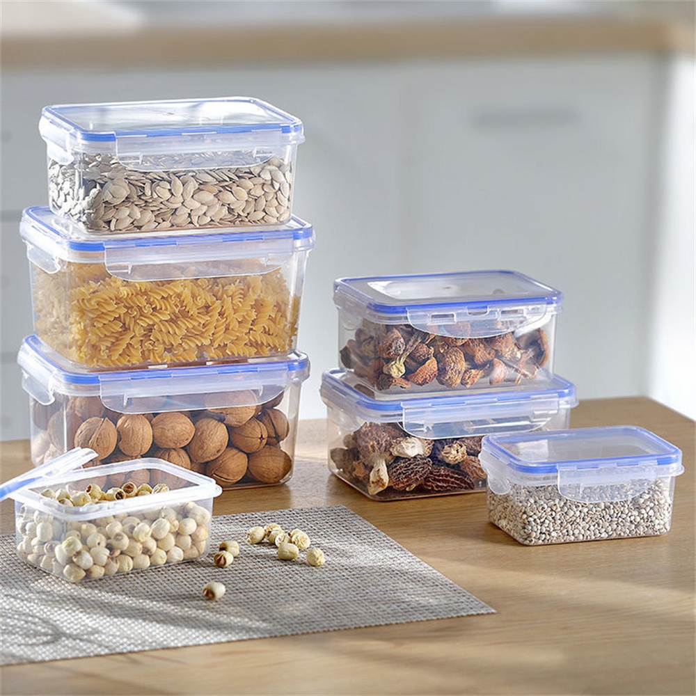 1/4팩 식품 보관 용기 투명 주방 정리함 뚜껑 포함  - Food Storage Stackable Containers 리뷰 및 가격