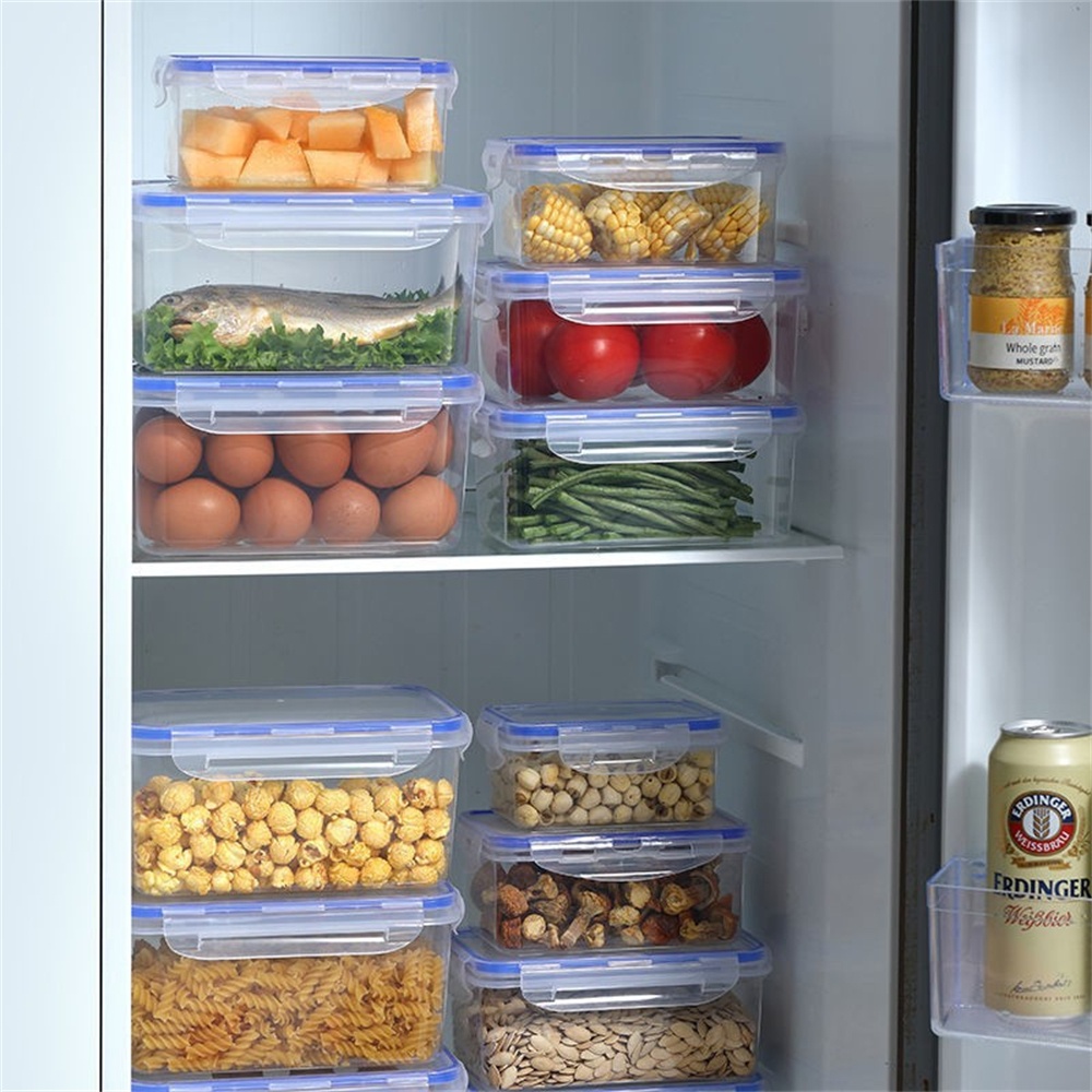 1/4팩 식품 보관 용기 투명 주방 정리함 뚜껑 포함  - Food Storage Stackable Containers 리뷰 및 가격