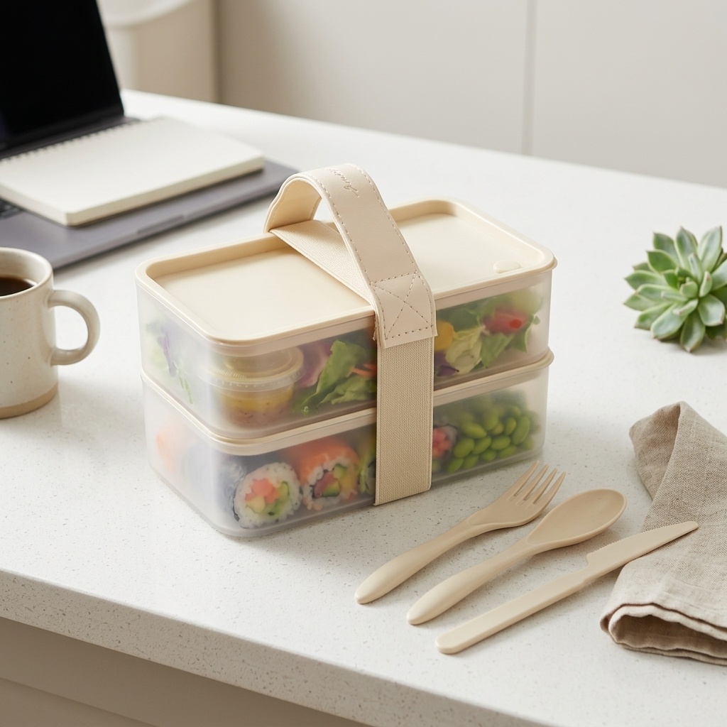 휴대용 플라스틱 식품 용기 재사용 가능한 사각 도시락  - Food Storage Box Large 리뷰 및 가격
