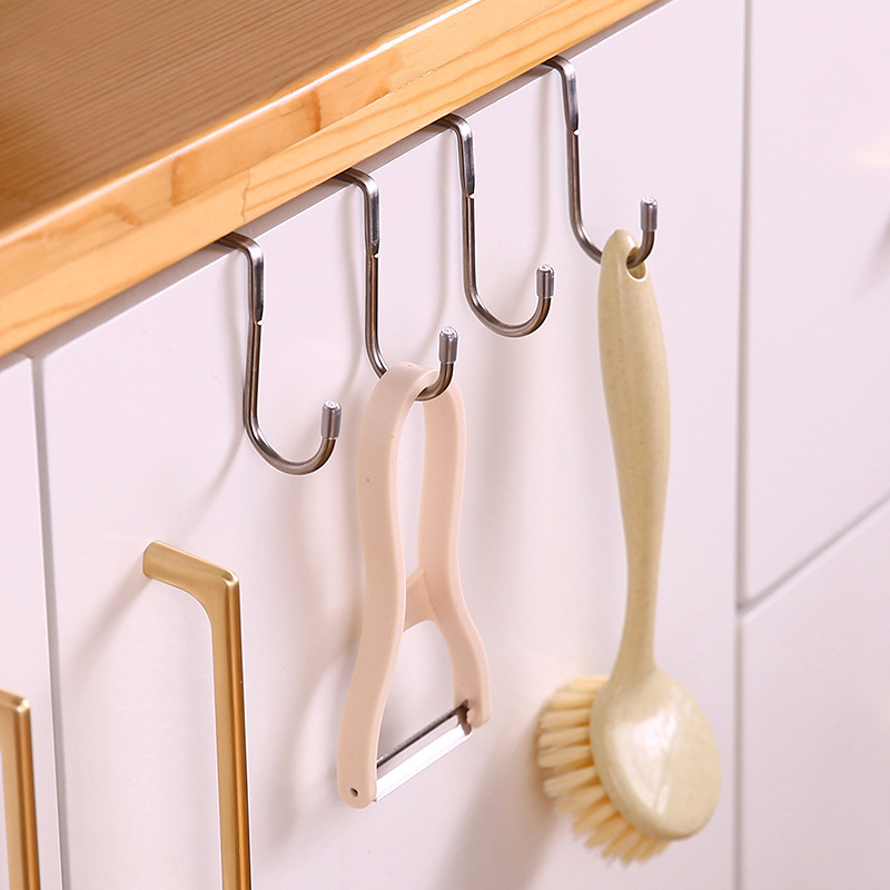 5PC 304 스테인리스 스틸 훅 무료 펀칭 이중 S자 - Food Storage For Room 리뷰 및 가격