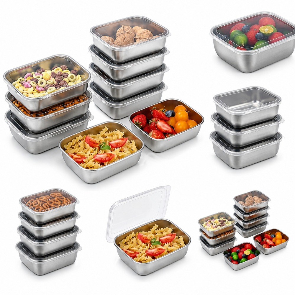 6pcs 스텐 밀폐 용기 스텐 반찬통 누수 방지 6pc - Food Storage Lunch Box 리뷰 및 가격