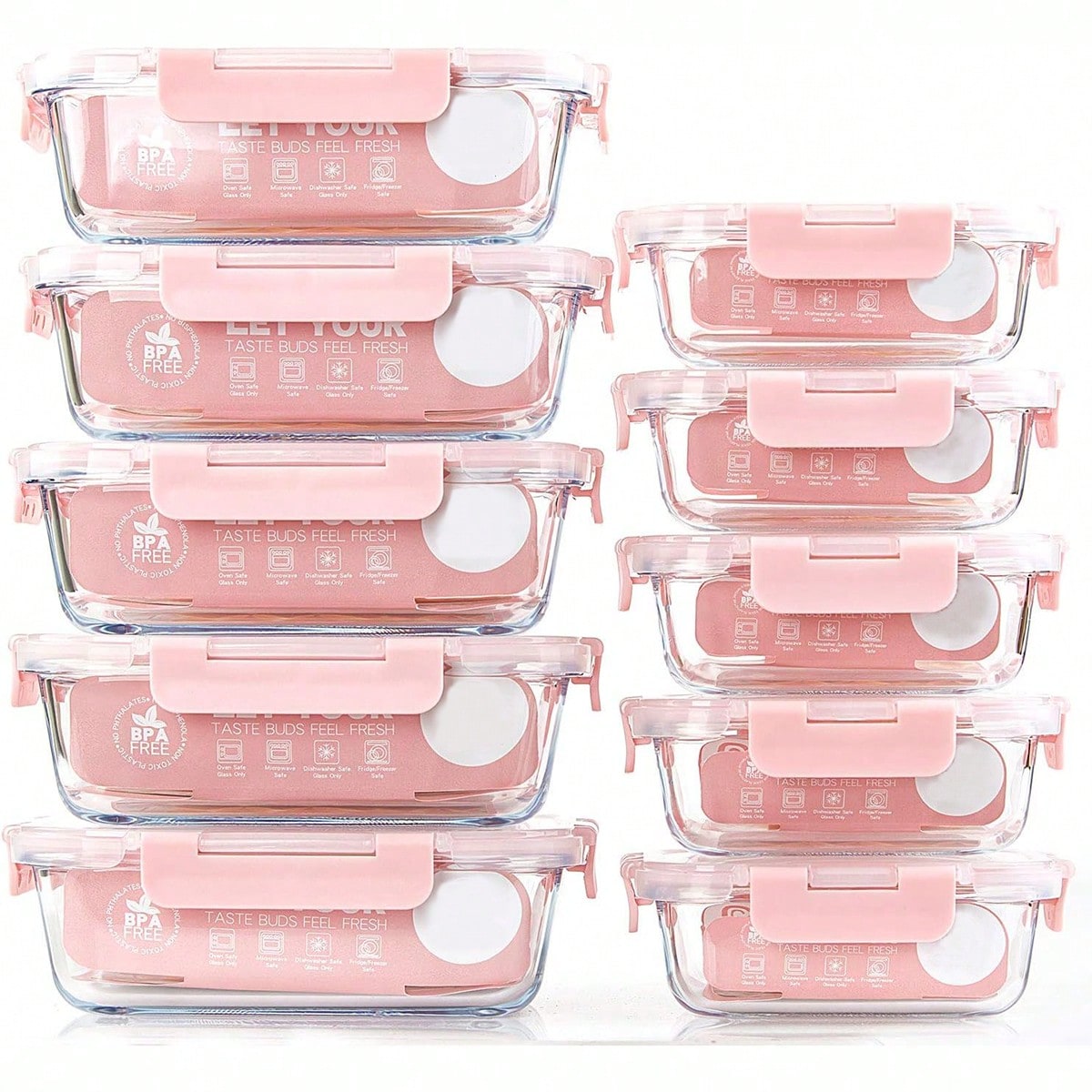 10팩 유리 밀프렙 용기, 뚜껑이 있는 밀폐형 식품 보 - Food Storage Boxes With Lids 리뷰 및 가격