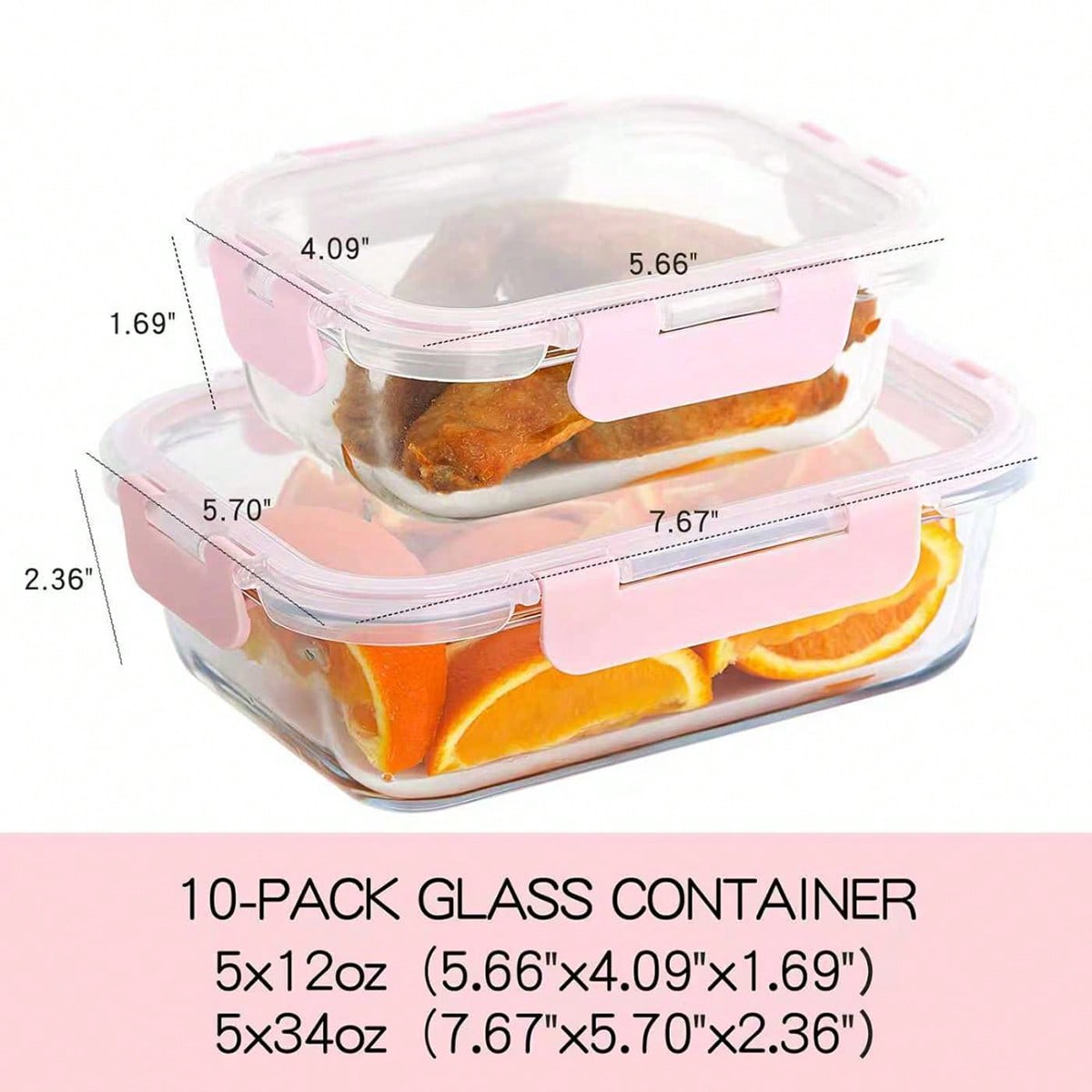 10팩 유리 밀프렙 용기, 뚜껑이 있는 밀폐형 식품 보 - Food Storage Boxes With Lids 리뷰 및 가격