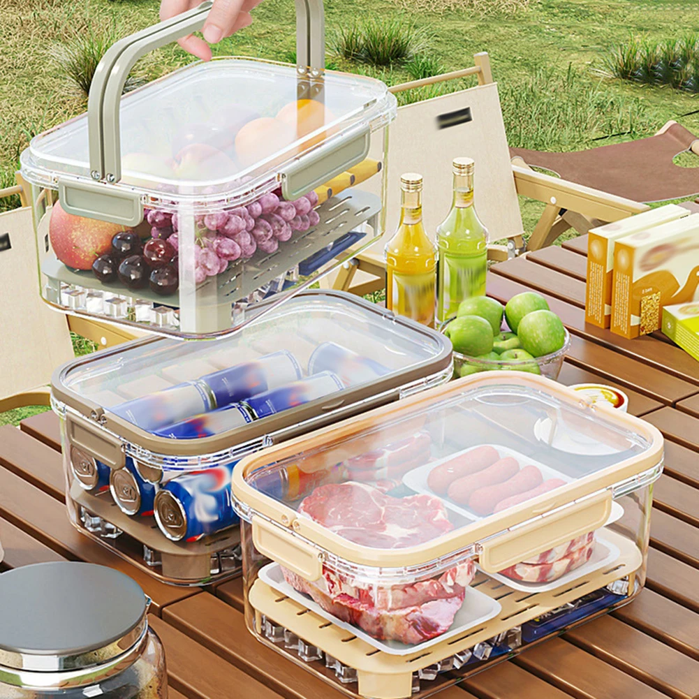 휴대용 식품 저장 용기 야외 피크닉 캠핑 사용을위한 배 - Food Storage Box Large 리뷰 및 가격