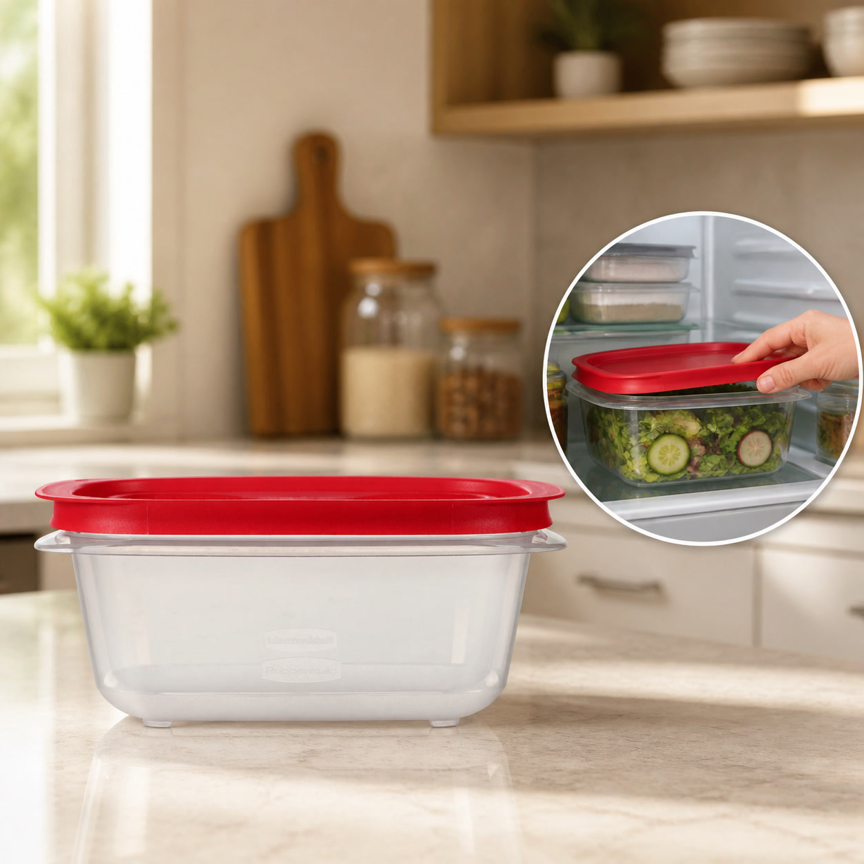 5.26컵 직사각형 식품 보관 용기, 빨간색 이지 스토 - Food Storage Stackable Containers 리뷰 및 가격