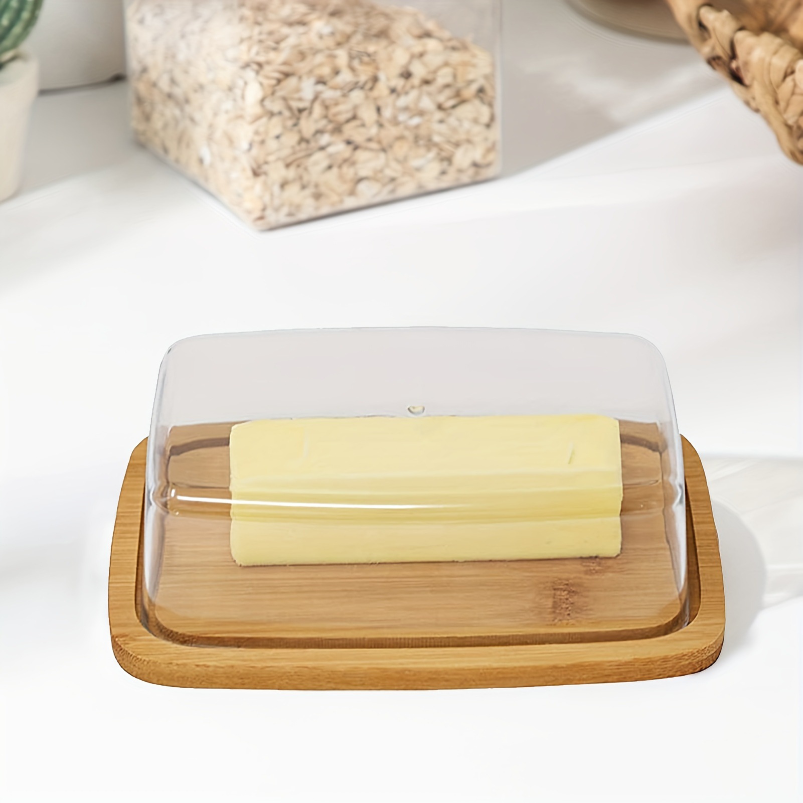 대나무 버터 접시 직사각형 치즈 보관 트레이 플레이트, - Glass Meal Prep Container 리뷰 및 가격